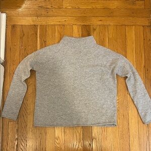 Theory Light Gray IWG relaxed funnel neck Mercer woolcash